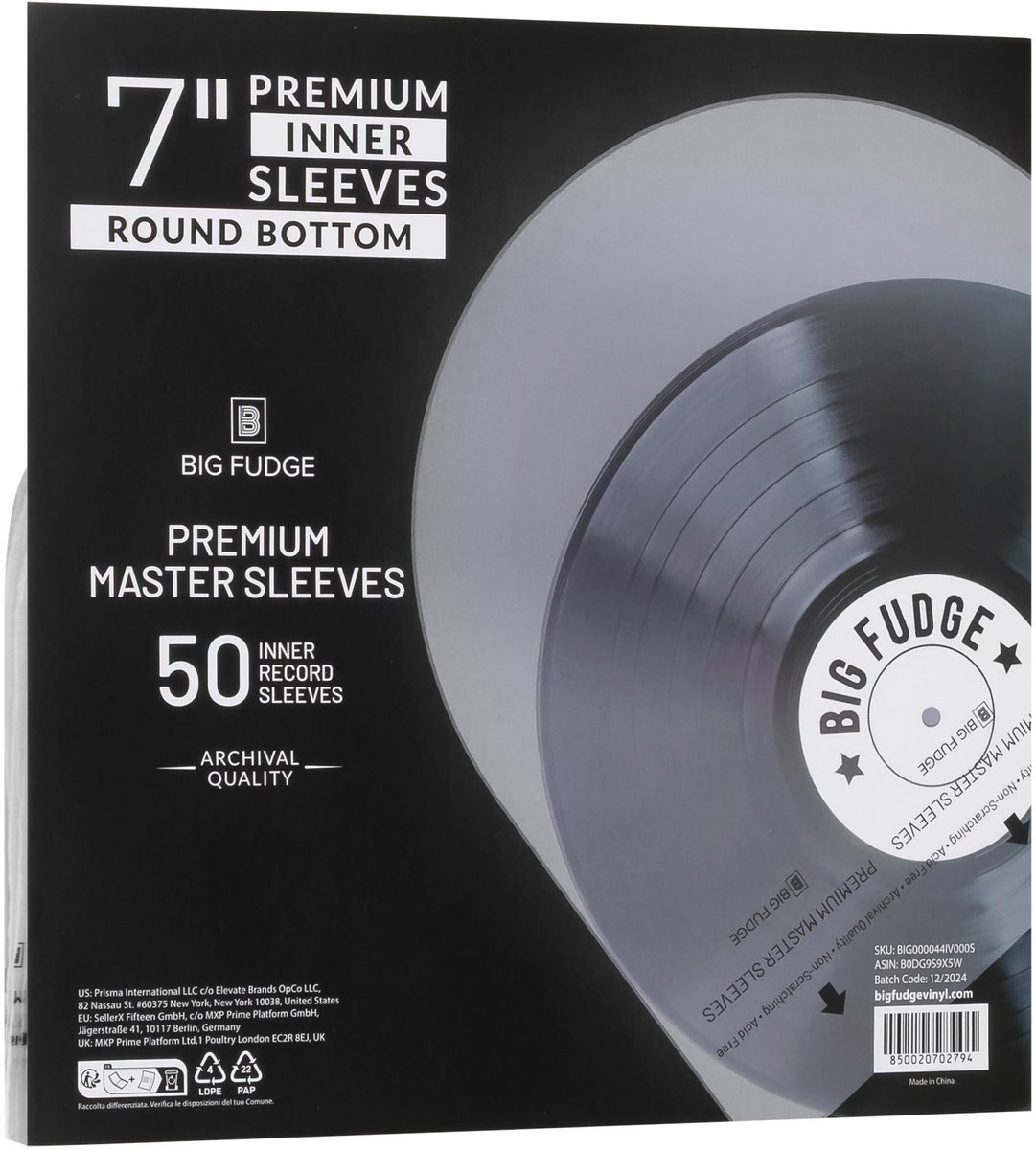 MTTProducts - Vinyl hoezen - Antistatische LP beschermhoezen - Ronde bodem - Bescherm je platen - Set van 50 hoezen - Geschikt voor 7 inch LPs