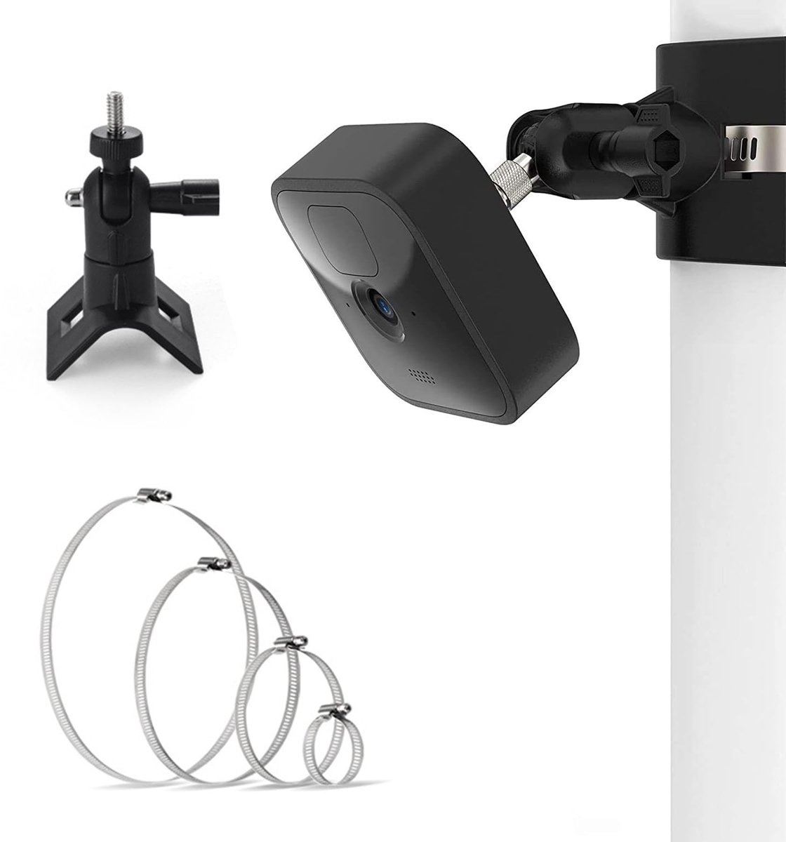 MTTProducts - Camera Wall Mount - 360 Graden Verstelbaar - Ideaal voor Buiten - Ring Houder - Voor Arlo/Wyze/Eufycam - Voor Cylinders 50-200 mm