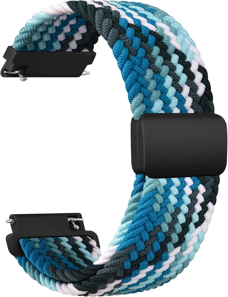 MTTProducts - Woven Nylon Horlogeband - Sportieve Stijl - 22mm - Verstelbare Magnetische Sluiting - Duurzaam en Comfortabel - Geschikt voor Mannen en V...