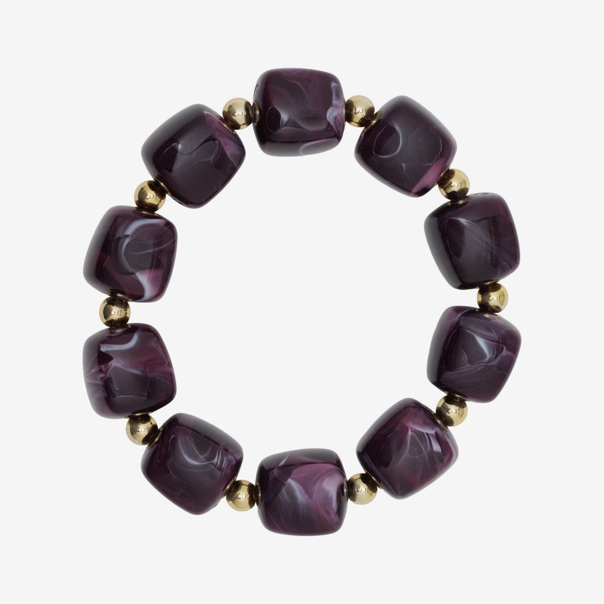Essenza Large Beads Bracelet Dark Purple