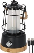 Lampe de camping rechargeable Brennenstuhl CAL 1 AC avec corde de chanvre et base en bambou (350 lm, IP44, durée de combustion jusqu'à 75 h, intensité variable, batterie externe, couleur de lumière réglable)