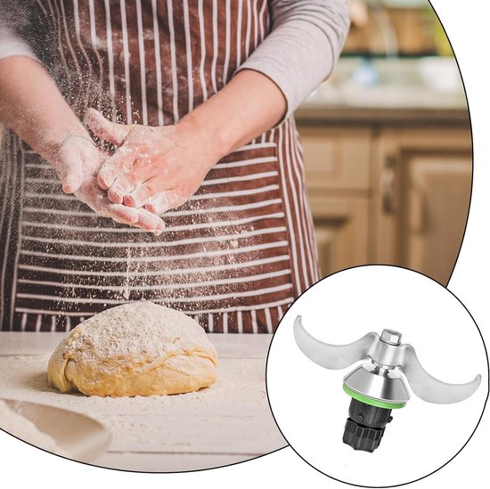 Roestvrijstalen deegmes voor Thermomix, vervangende onderdelen, geschikt voor TM5 en TM6, ideaal voor bakken en mixen van deeg — afbeelding 3