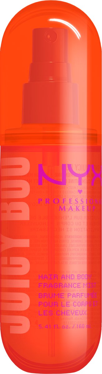 NYX Professional Makeup Hair & Body Fragrance Mist Juicy Boo - Verfrissende geurspray voor haar en lichaam - Geur van clementine en mango - 160ml