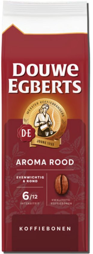 Douwe Egberts - Koffiebonen - Aroma Rood - 500 gram - Intensiteit 6 - 1 Pak - Proefpakket - Koffie - Coffee Beans - Geschikt voor espressomachine en koffiemachines - Geschikt voor Filterkoffie