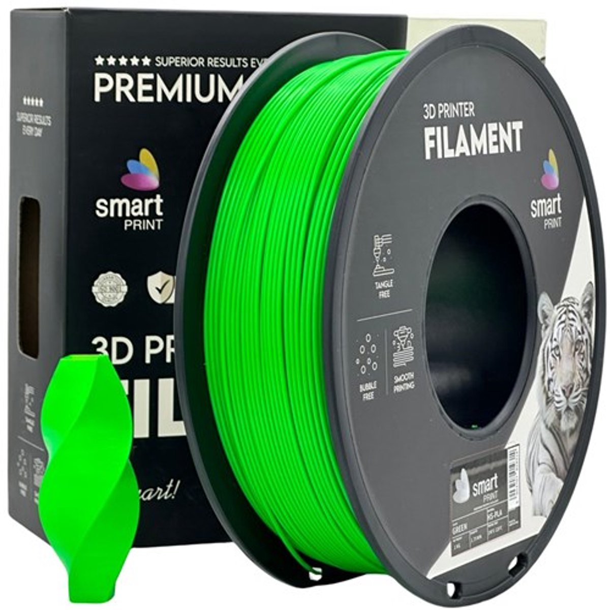 Smart Print - PLA-HS - 1,75mm filament – groen - 1kg netto – high speed