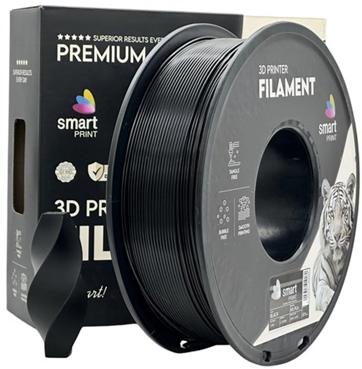 Smart Print - PLA-HS - 1,75mm filament - zwart - 1kg netto – high speed