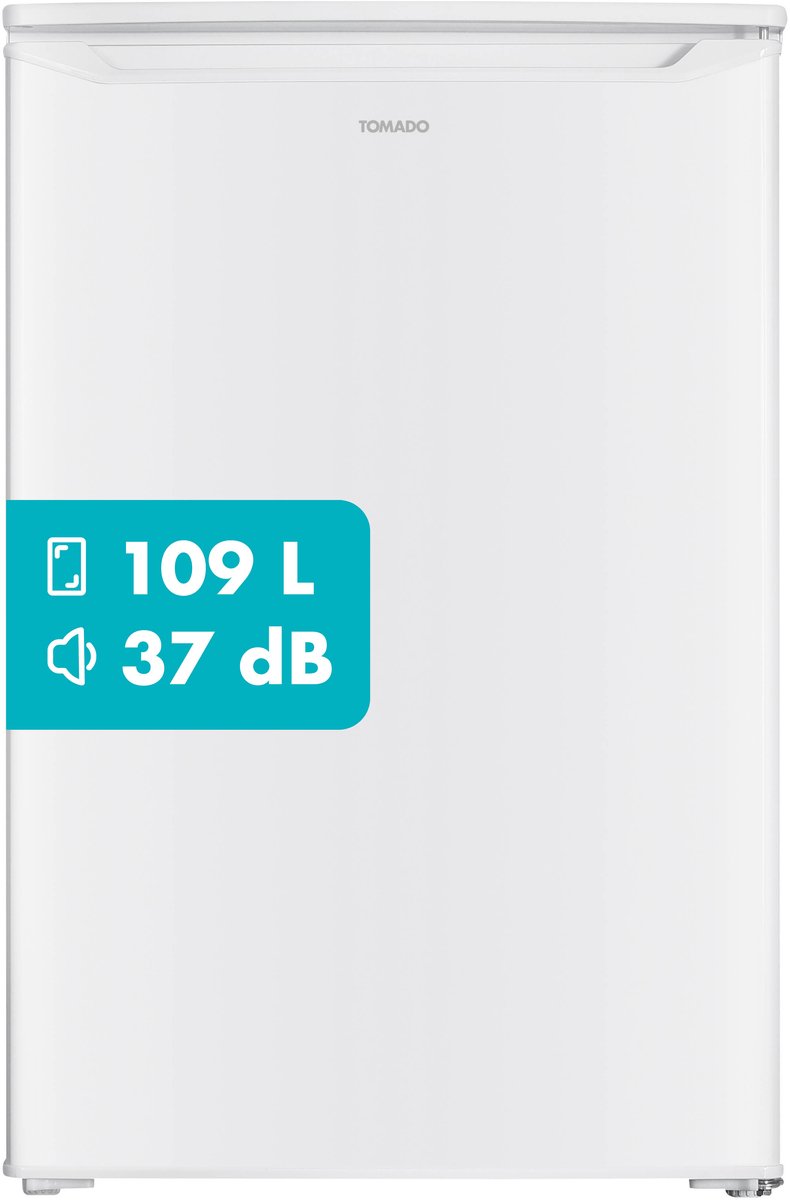 Tomado TRT5501W Tafelmodel koelkast energiezuinig - 109 liter - Met vriesvak - 55 cm breed - Stil: 37 dB - Led-verlichting - Energielabel C - Vrijstaand - Wit — afbeelding 6