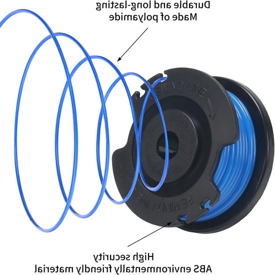 12-delige spoel voor bosmaaier met 3 caps, geschikt voor 18V, 24V en 40V modellen, blauw - ideaal voor tuinonderhoud en efficiënt maaien van Merkloos — afbeelding 2
