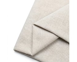 Witte effen linnen stof lap 150 x 50 cm borduur stof voorgesneden textiel stof voor dames en heren natuurlijke uitstraling geweven structuur hobby naaien borduren