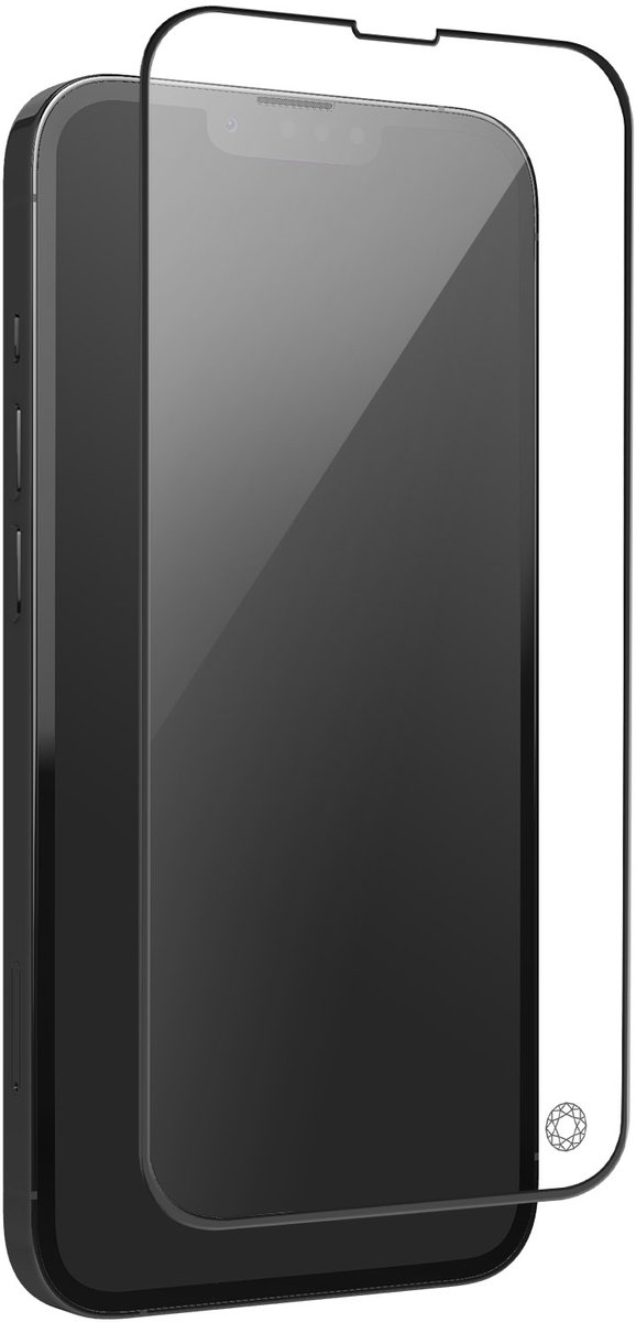 Force Case, 3D Gehard Glas Geschikt voor Apple iPhone 17e Ultra Sterk Verhoogde Rand, Transparant zwart