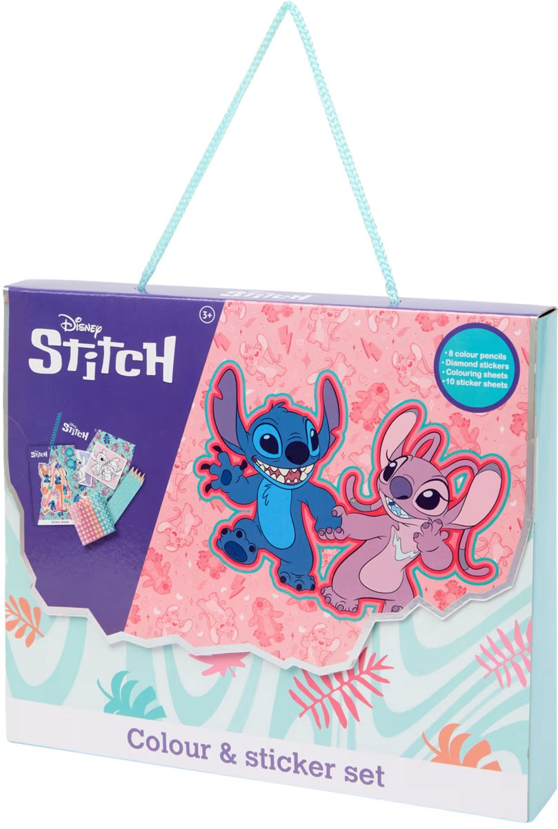 Kleur- en stickerset "Stitch"