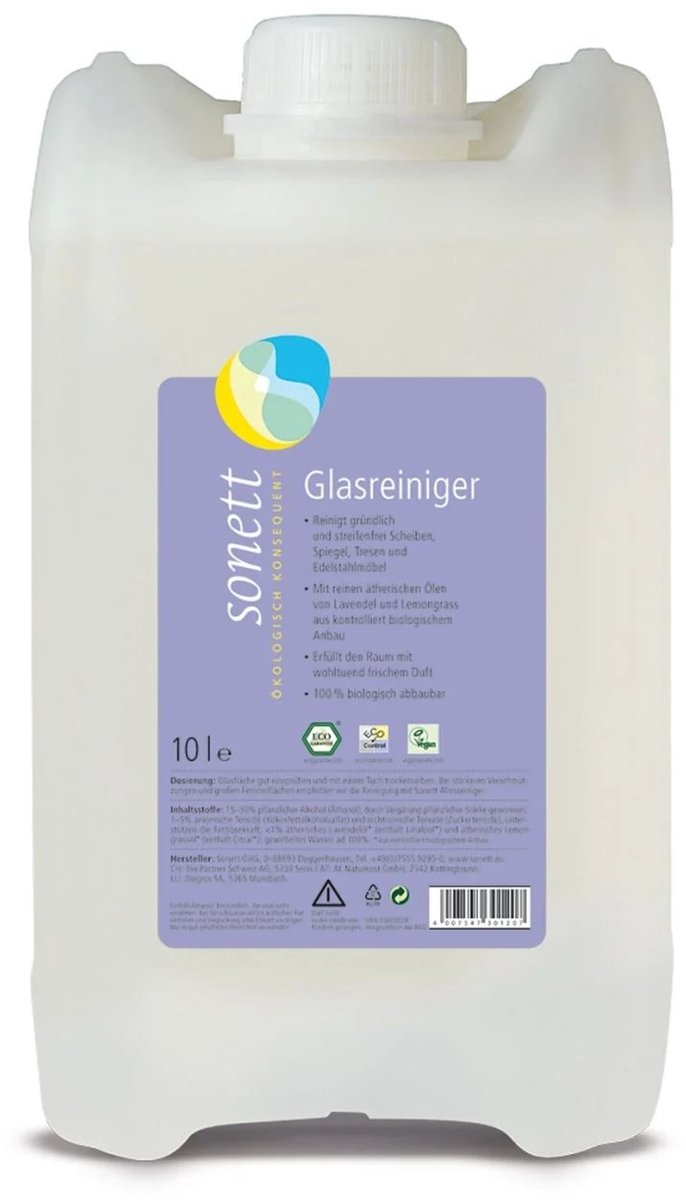 Professionele Ecologische Glasreiniger 10 Liter Grootverpakking voor Streeploos Glanzende Ramen en Glasoppervlakken – Biologisch Afbreekbaar en Milieuvriendelijk