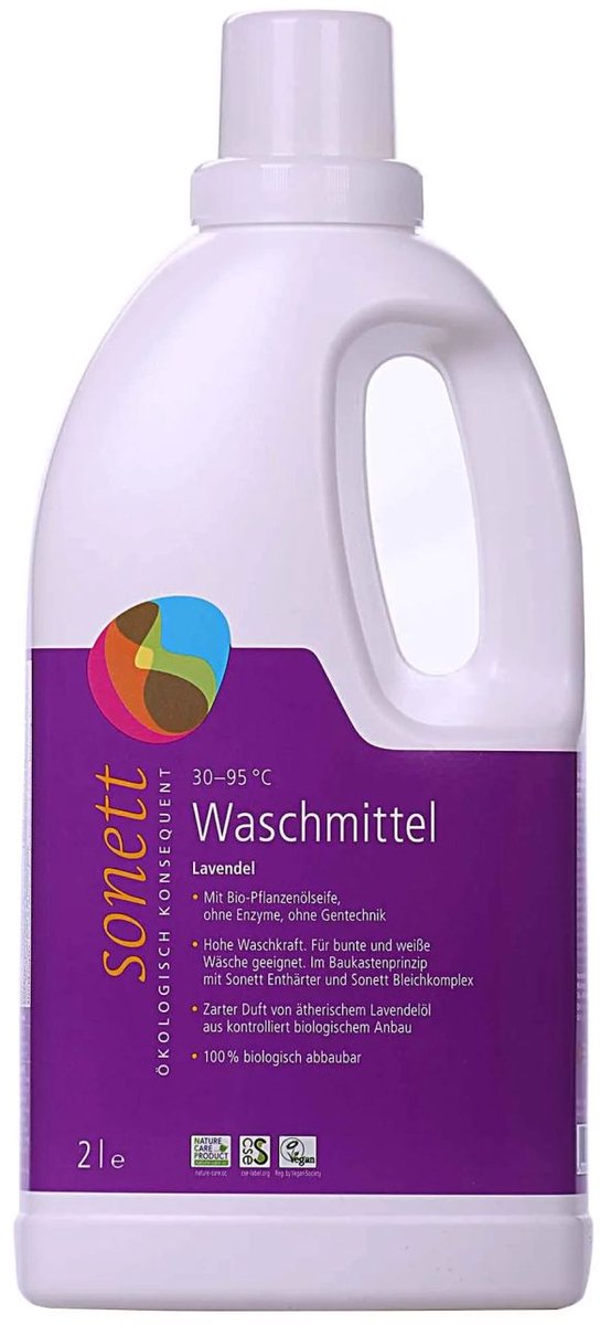 Wasmiddel Lavendel Vloeibaar 2x2L Natuurlijk Huidvriendelijk