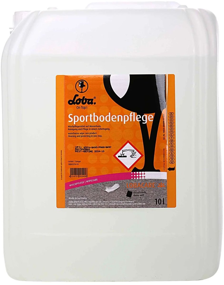 Sportvloer Reiniger 10 Liter Concentré voor Parket Onderhoud en Optimale Grip – Dieptereiniging, Bescherming en Veiligheid voor Sportvloeren in Sportzalen