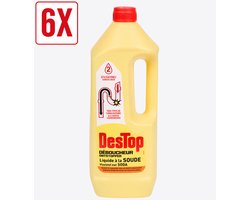 6 x Ontstopper - Destop - Met Soda - 1L - Alle soorten leidingwerken - Werkt in 2 uur
