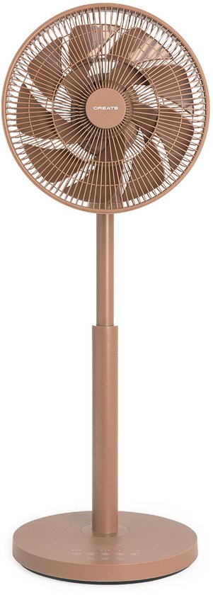 Staande ventilator 3D-oscillatie 30W met afstandsbediening, 12 snelheden, verstelbare hoogte en stille motor