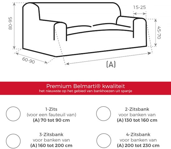 Housse de canapé Belmarti® Anza - 180 à 220 cm marron - Tissu extensible de Luxe - Motif subtil - Housses de canapé de qualité Premium Belmarti