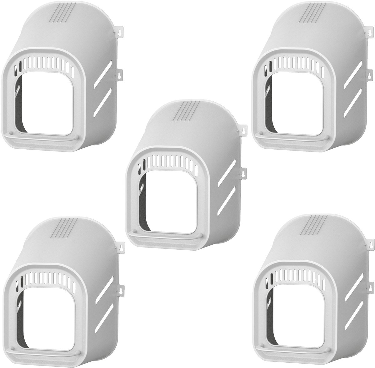 Basic Nest grijs 5 STUKS - legnest voor kippen voor tot wel 5 kippen voor wandmontage - kippennest - pluimve nest - kippenhok