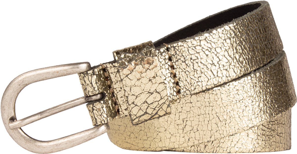 Legend Dames - Leren riem - Goud - 90cm