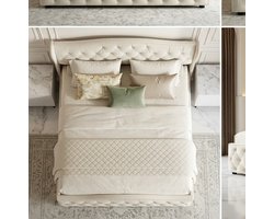 Luxe Opbergbed 140x200 cm met Hydraulische Lift & Velvet – Tweepersoonsbed met Lattenbodem – Mobili Bella