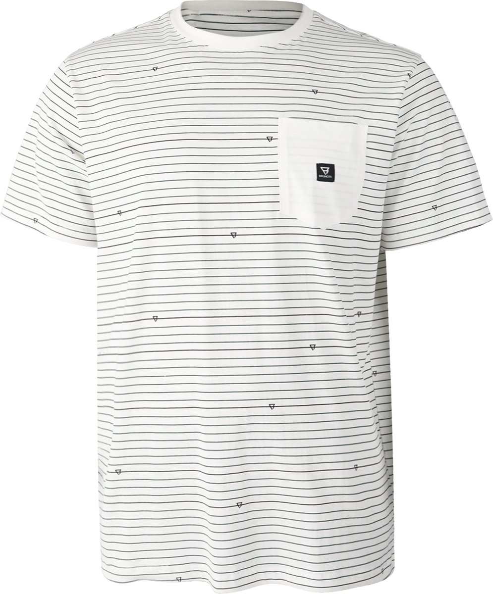 Brunotti Axle-Stripe T-Shirt Snow T-Shirt Heren 100% Katoen XL Wit