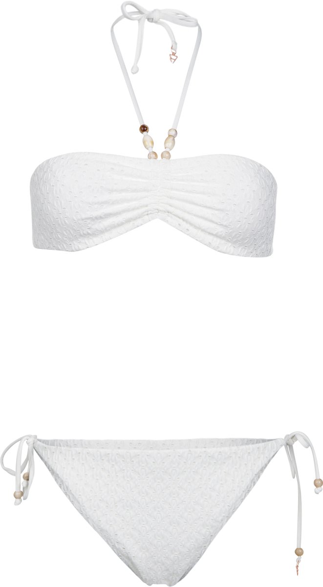 Brunotti Suzina-Broidery Bikini Set Snow Dames Bandeau Bikini Set Multiway Bikini 44 Wit