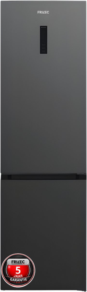 BONN388-NFD-040ADG - Koelvriescombinatie - Zuinig A-Label - 201 cm Hoog - Display - Fast Freeze - Multiflow - 5 Jaar Garantie - 377L - No Frost - Dark Grey — afbeelding 1