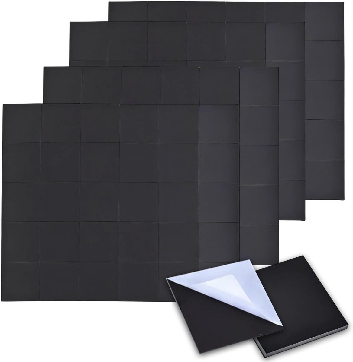 Set van 120 Zelfklevende Magneten, 20 x 20 mm Rubber Magnetische Stickers voor Whiteboard, Koelkast en Creatieve Projecten