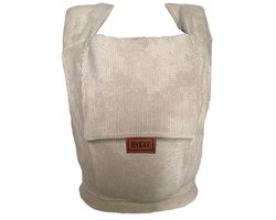 ByKay Tiny Click - draagzak baby - ergonomisch - newborn - broekmaat 50 tot 74 - beige - Rib Almond Sand