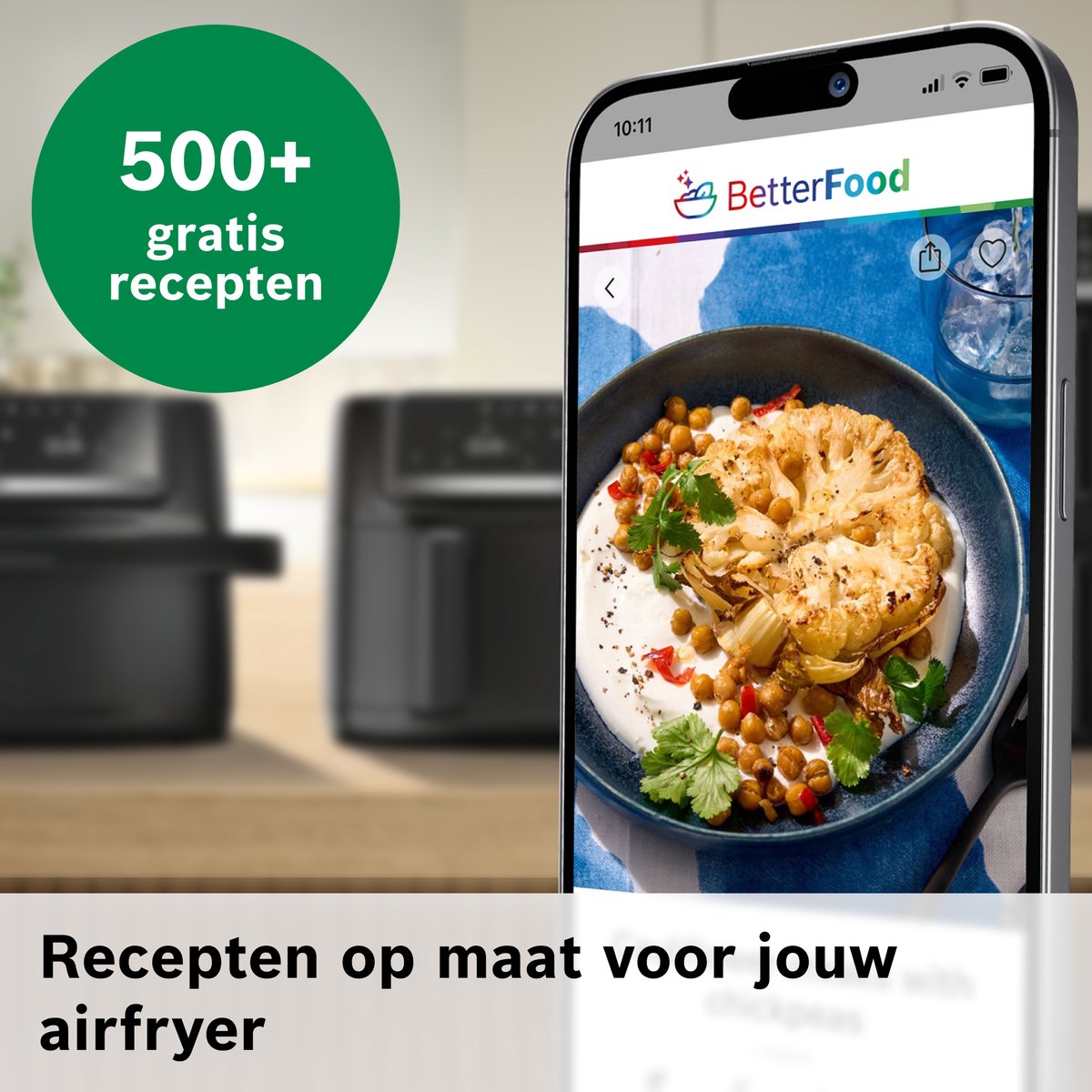 Bosch MAFD661B0: 12L dubbele airfryer voor gezinnen