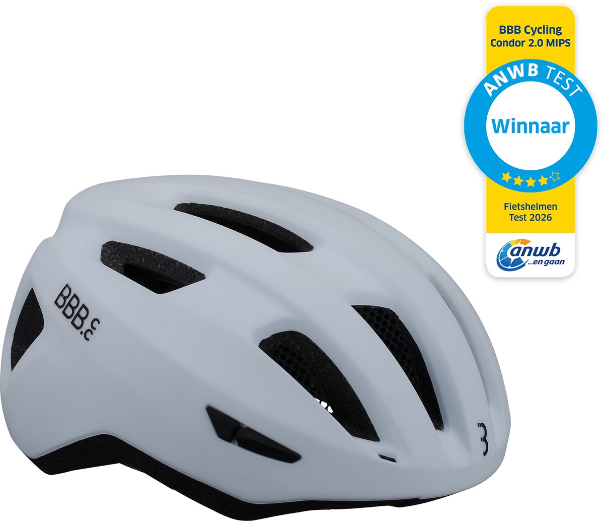 BBB Cycling Condor 2.0 MIPS fietshelm mat wit