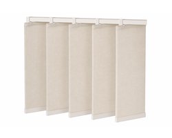 Verticale Lamellen Set 10 Stuks (2x 5) – 40 x 280 cm – Wit/Crème – Madeco – Vervangingslamellen Lamellengordijn