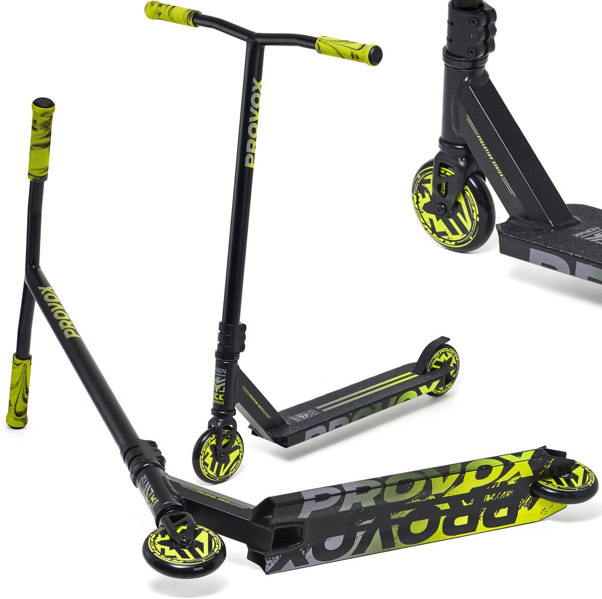 RAVEN Provox Zwart/Limoen 110mm Stuntstep HIC