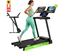 VirtuFit TR100i Loopband - Tot 16 km/u - 15% Helling - Inklapbaar - 40 Programma’s - Incl. Display, Hartslagmeting en Tablethouder - FitShow, Kinomap & Zwift - Max. 120 kg