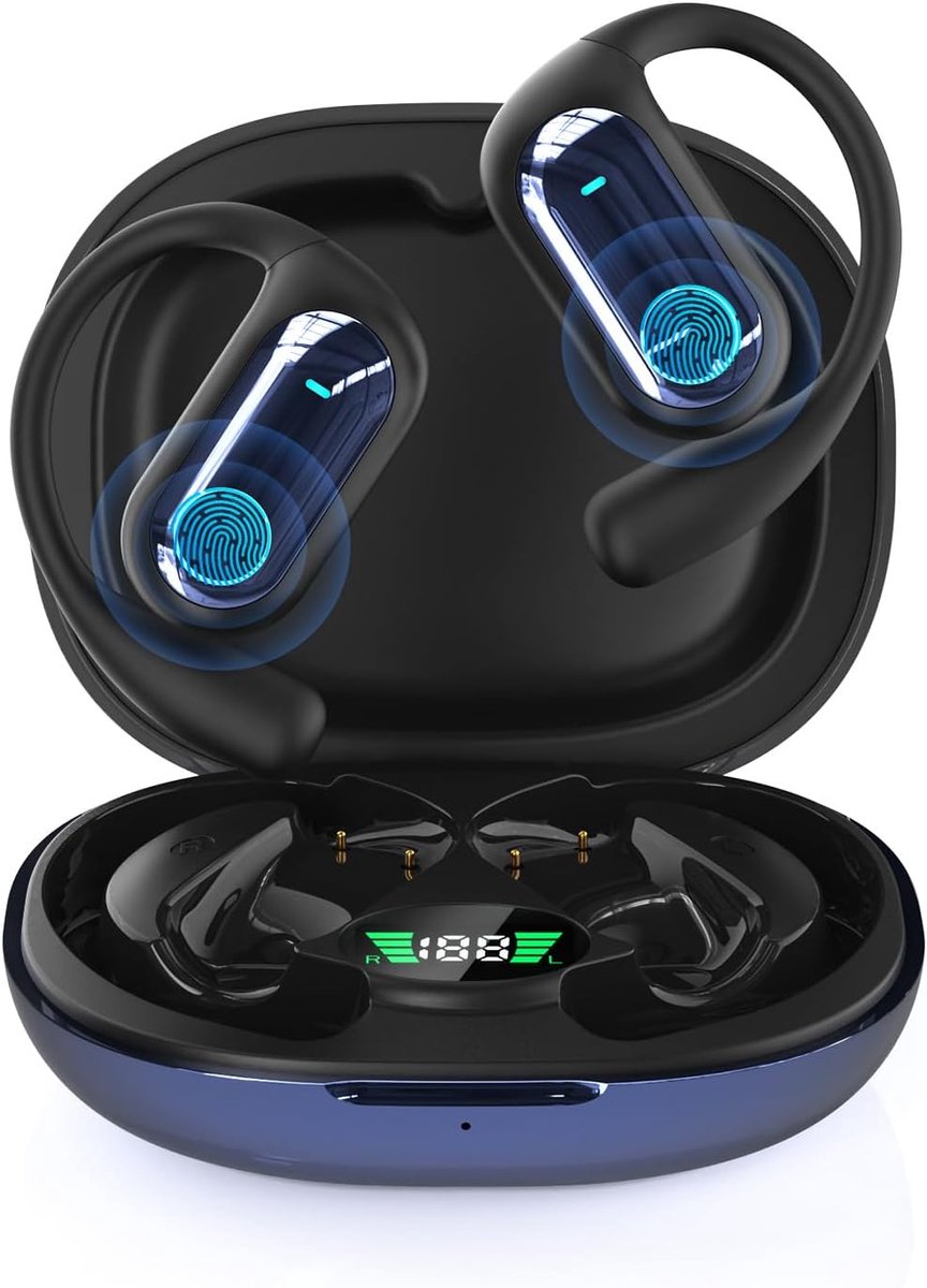 AI Translator Earbuds, 168 Talen Slimme Oordopjes Vertaler, Open Ear Koptelefoon Bluetooth 5.4, 3-in-1 Draadloze Oortjes Vertaal met APP, Geschikt voor Reizen, Zakelijk, Studeren