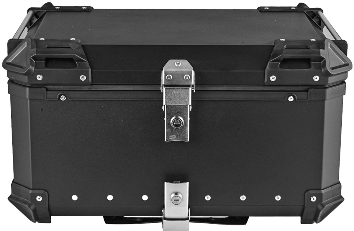 Motor Topkoffer 65L – Aluminium – Waterdicht en schokbestendig – Dubbel slot met 2 sleutels – Quick release systeem – Touring en dagelijks gebruik