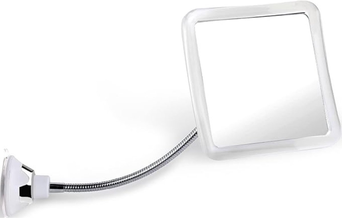 Stellar Douchespiegel - Flexibele douchespiegel - Spiegel - Douchespiegel zonder mist - 360° draaibaar - 16 cm x 16 cm - Douchespiegel met zuignap