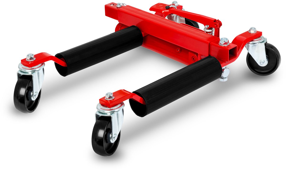 EBERTH Hydraulische manoeuvreerhulp, draagvermogen 680 kg, voor een maximale bandbreedte van 230 mm, minimale spanwijdte 330 mm, maximale spanwijdte 630 mm, manoeuvreerwagenhefbrug, manoeuvreerhulp voor personenauto’s met 4 zwenkwielen, krik