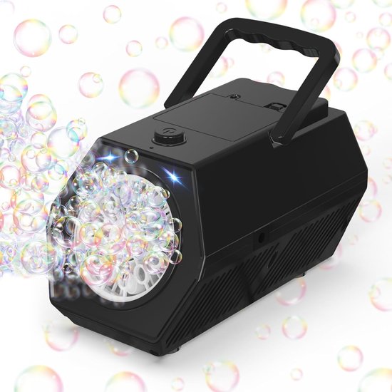 Machine à bulles professionnelle automatique portable rechargeable par USB - 10000 bulles/min, 2 vitesses, réservoir 240 ml, jouet à bulles pour enfants