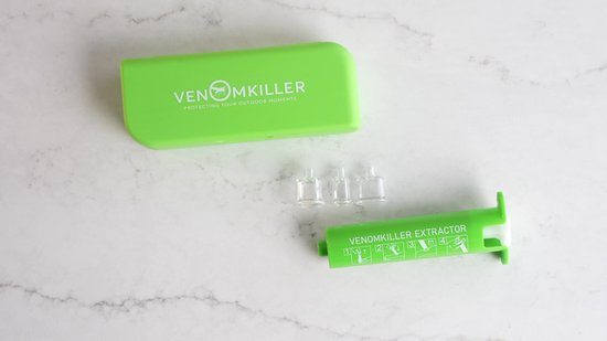 VENOMKILLER – Uitzuigpomp Insecten – Gifzuiger – Uitzuigpompje Muggenbeten & Wespensteken – Insectenbeetheler - 3 Opzetstukken - Tegen Insectenbeten