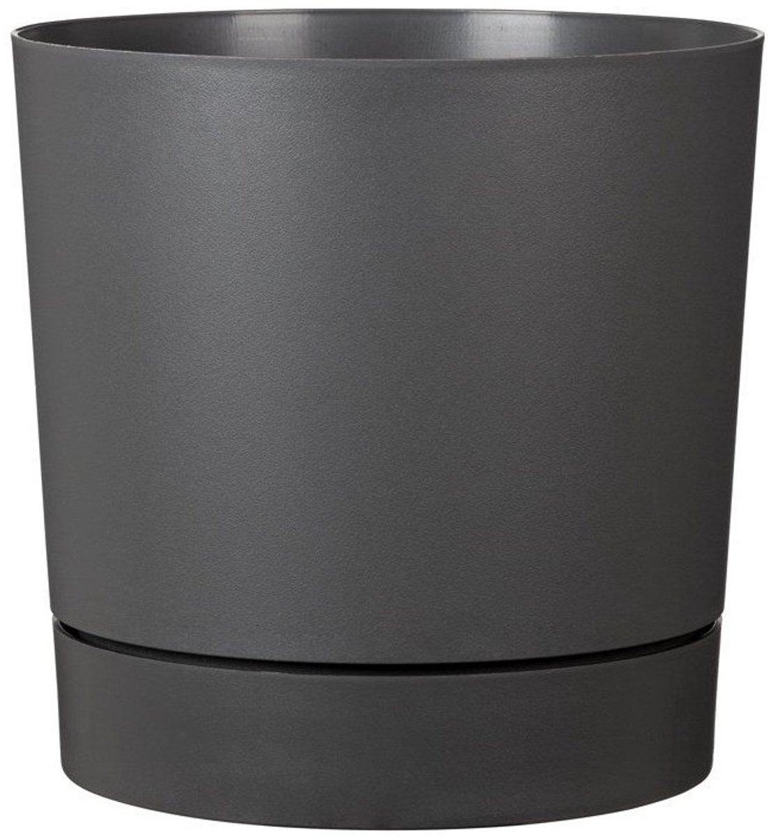 Ronde bloempot met waterreservoir - GARDEN ID - Plano - Ø 47 - 43 L - H 46 cm - Metaalgrijs