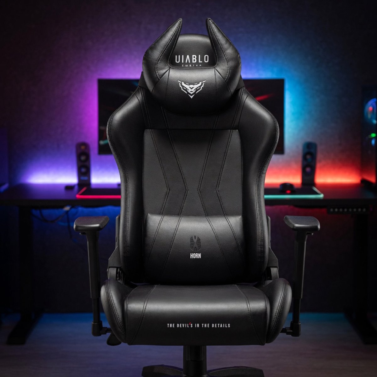 X-HORN Pro Ergonomische Gaming Bureaustoel 3D Armleuningen, Kantelfunctie 135°, Nek- en Lendenkussen Memory Foam, Kunstleer, 150 kg Draagvermogen – Mobili Bella