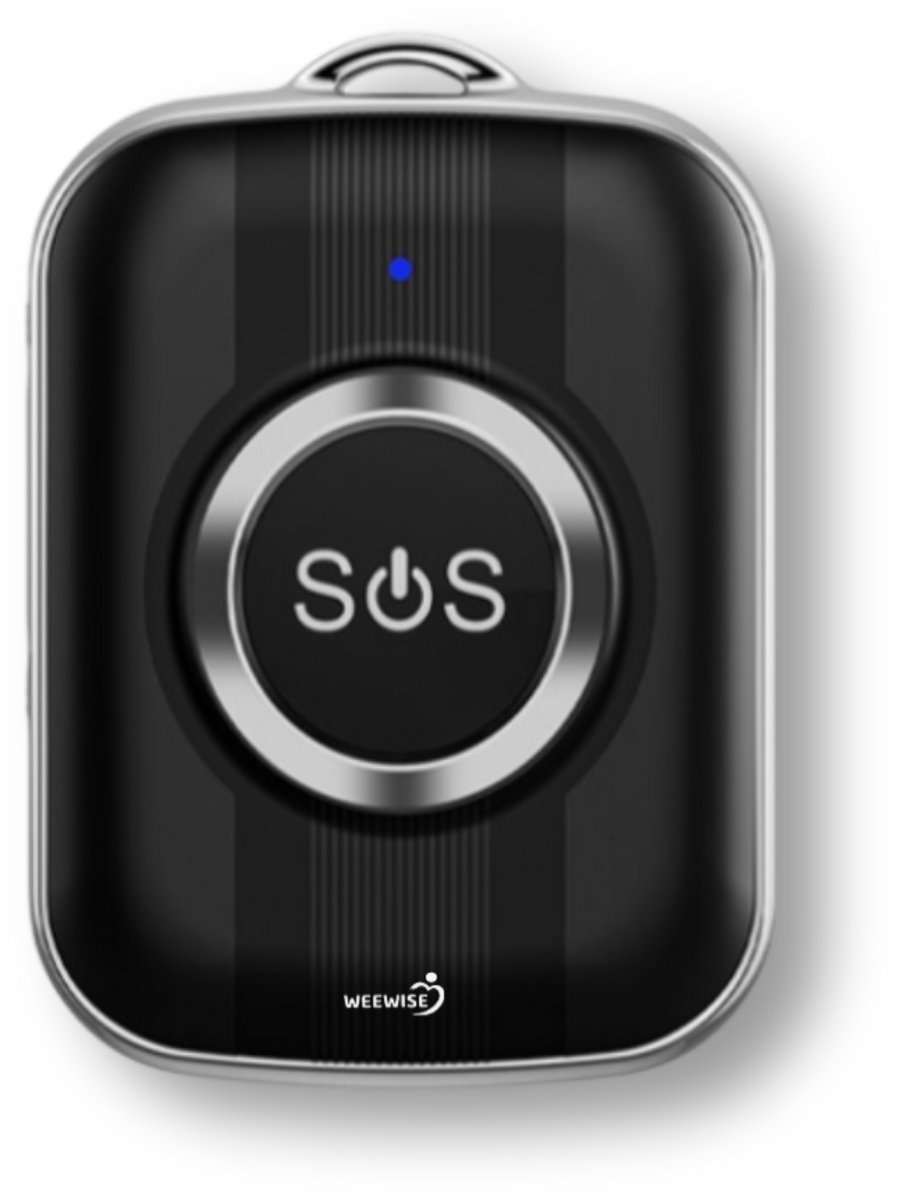 Weewise WS07 - Personenalarmering - GPS Alarmknop Ouderen - GPS SOS-knop senioren - Alarm ouderen - GPS SOS-knop Alzheimer - Valdetectie