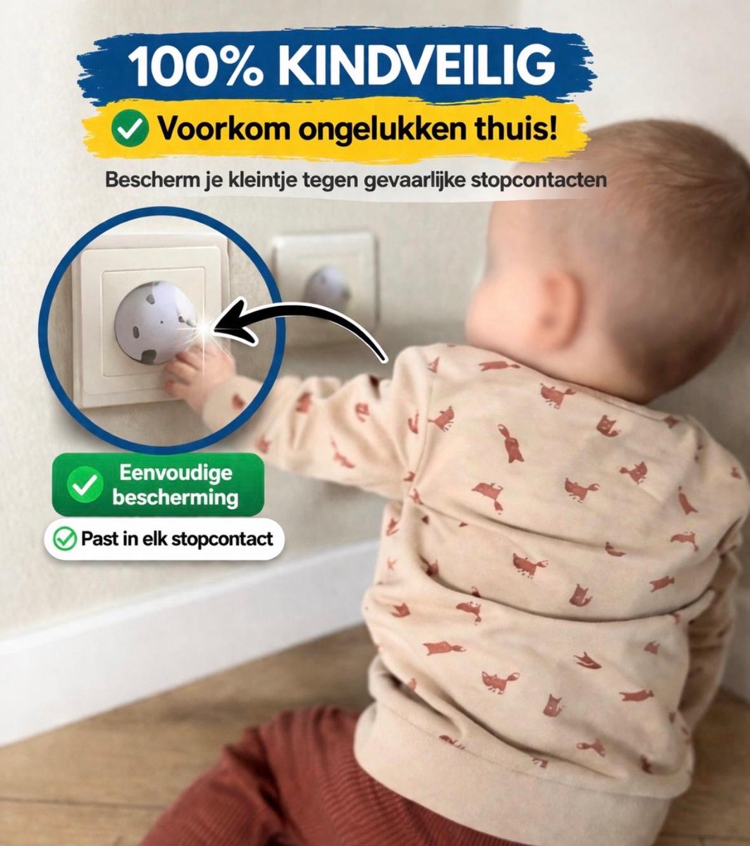Cubs Care Stopcontactbeveiliging Wit 12 Stuks – Kinderbeveiliging Stopcontact – Stopcontactbeschermers – Babyproof – Met Verwijdertool – 3M Sticker – foto 3