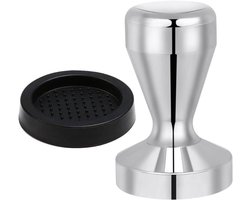 Koffietamper van 51mm met Siliconen Mat en RVS, Perfect voor Espresso en Filterkoffie, Ideaal voor Koffieliefhebbers en Barista's