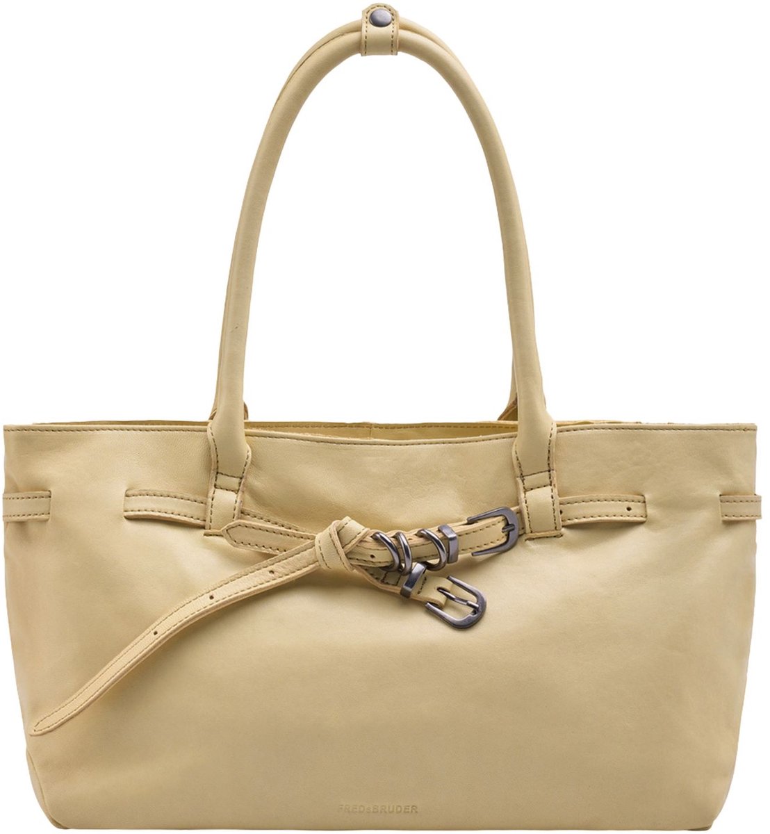 FREDsBRUDER Leren schoudertas Belted With Love Shoulder Bag Butter Yellow mosterdgeel