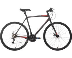 Racefiets – Voor volwassenen – 14 versnellingen, lichtgewicht aluminium frame, geschikt voor stadswoon-werkverkeer en fitness – Zwart, M, 700c