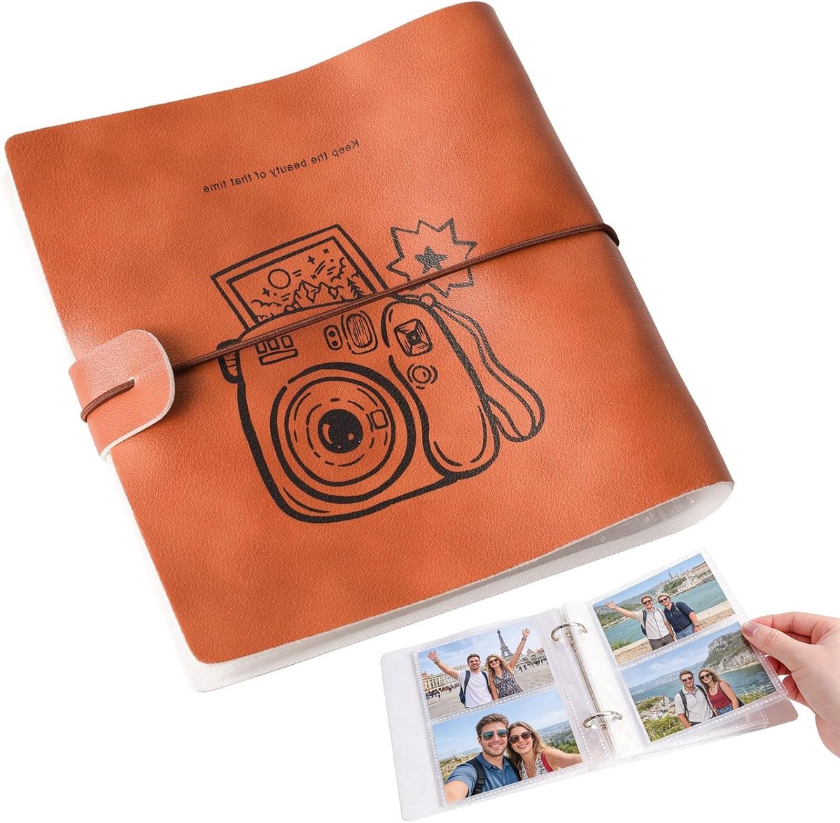 Mini Fotoalbum met 200 Grid Compartimenten voor Fujifilm Instax en Polaroid Foto's, Ideaal voor het Opslaan van Herinneringen en Creatieve Projecten