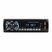 Autoradio met Bluetooth voor alle auto's - USB, AUX en Handsfree - Afstandsbediening - Verlicht - Enkel DIN Auto Radio met Ingebouwde Microfoon