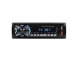 Autoradio met Bluetooth voor alle auto's - USB, AUX en Handsfree - Afstandsbediening - Verlicht - Enkel DIN Auto Radio met Ingebouwde Microfoon
